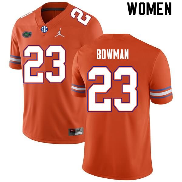 NCAA Florida Gators Demarkcus Bowman Women's #23 Nike Orange Stitched Authentic College Football Jersey ZHZ0464VB